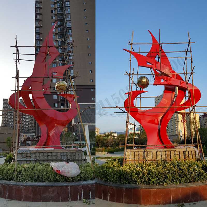大型不銹鋼雕塑，不銹鋼鳳凰雕塑，小區(qū)不銹鋼景觀雕塑