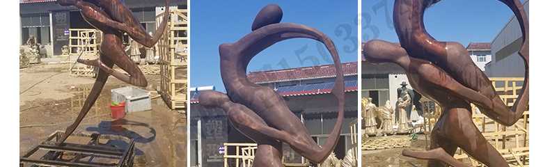 銅舞蹈人物雕塑，抽象男女人物雕塑，抽象跳舞人物銅雕塑