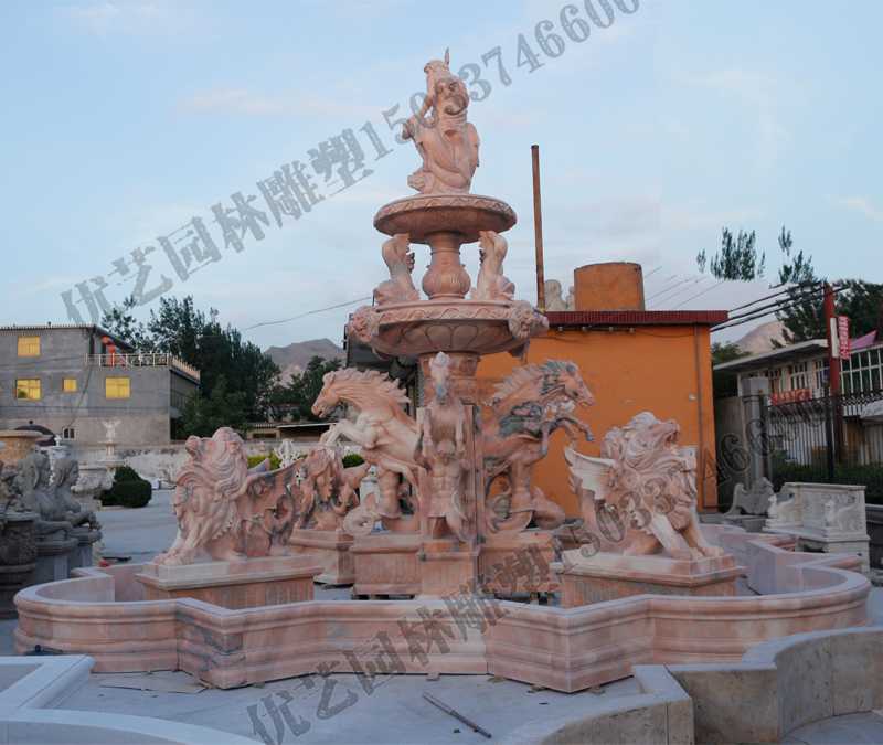 大理石景觀噴泉，歐式大型噴泉，石雕噴泉廠家