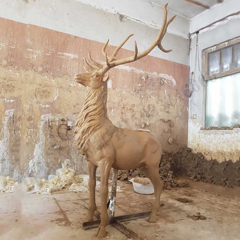 銅鹿模型，銅麋鹿雕塑，麋鹿模型，銅麋鹿泥模1.jpg