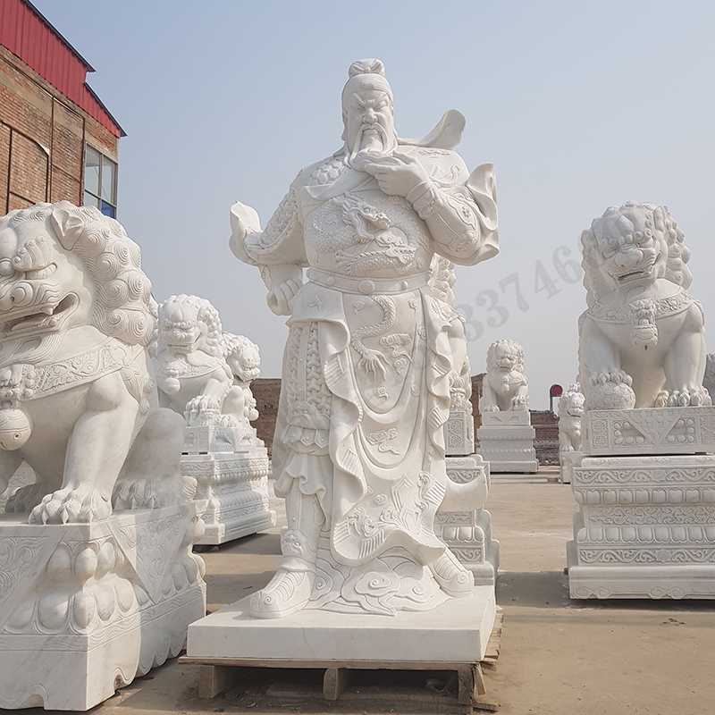 漢白玉關公像，石雕關公像，大理石關公雕像，關羽雕像，河北石雕關公廠家2.jpg